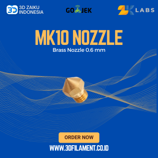MK10 Brass Nozzle 0.6 mm for 3D Printer